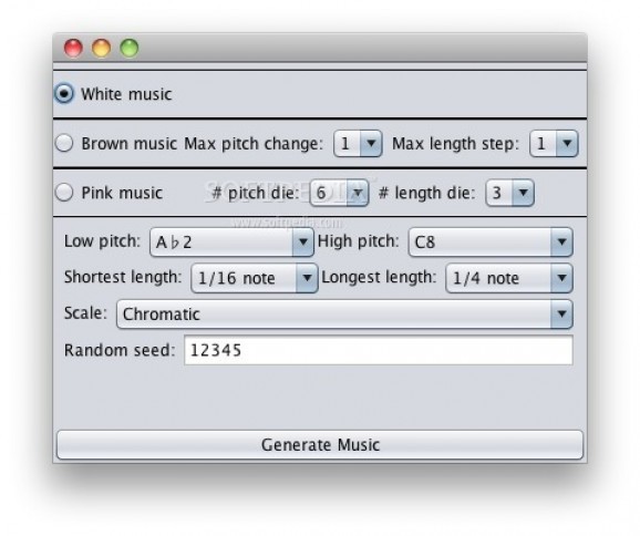 Fractal Music Generator screenshot