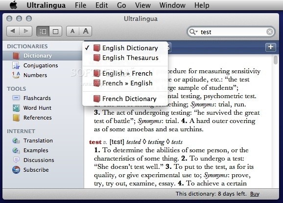 French-English Dictionary Pack screenshot