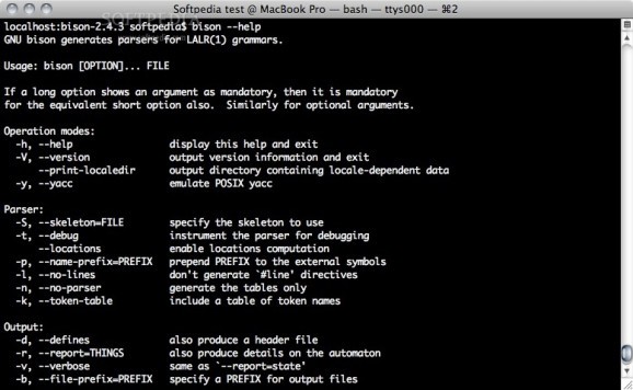 GNU Bison screenshot