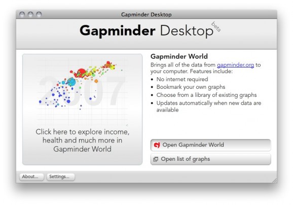 Gapminder Desktop screenshot
