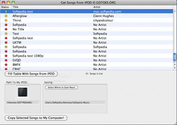 Get Songs off iPOD screenshot