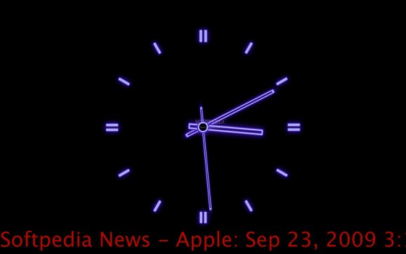 Glowing Neon Analogue Clock screenshot