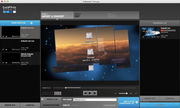 GoPro Quik (formerly GoPro Studio) screenshot