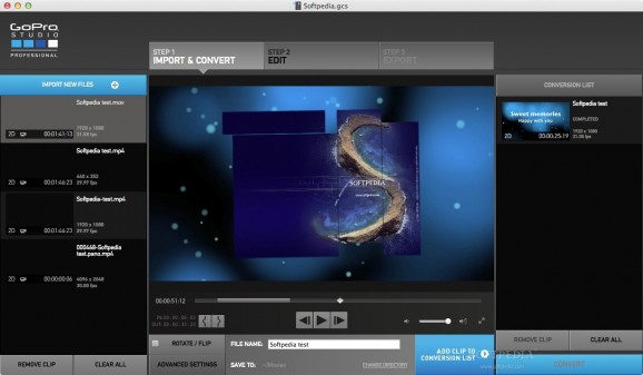 GoPro Studio Pro screenshot