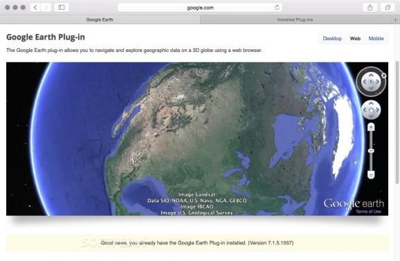 Google Earth Plug-in screenshot