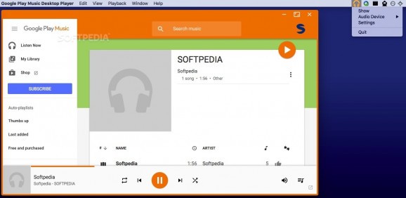 Google Play Music Desktop Player screenshot