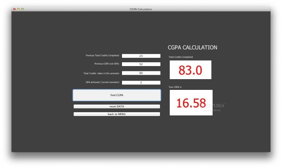 Gpa and CGPA Calculator screenshot