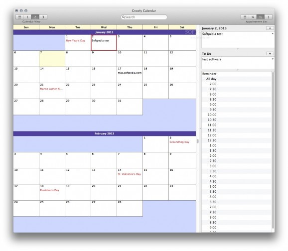 Growly Calendar screenshot