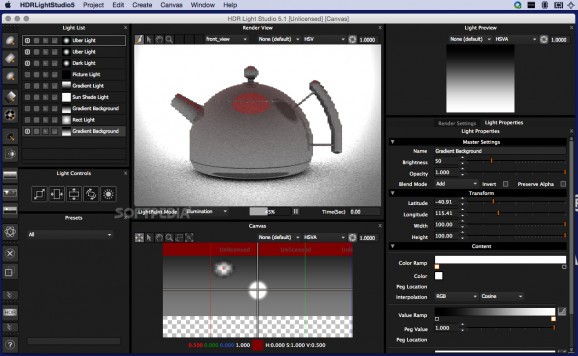 HDR Light Studio screenshot