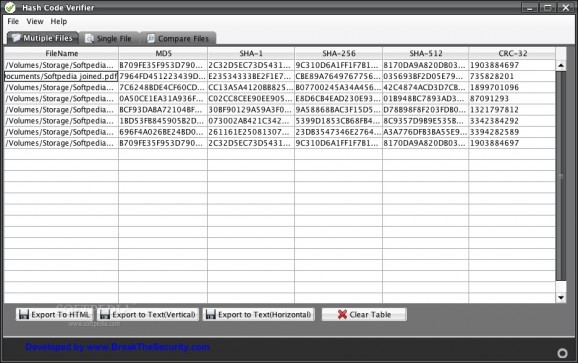 Hash Code Verifier screenshot