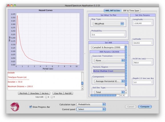 Hazard Spectrum Calculator screenshot
