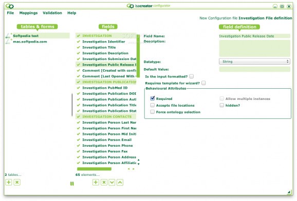 ISA Creator Configurator screenshot