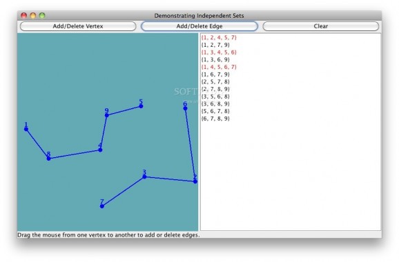 Independent Sets of Vertices screenshot
