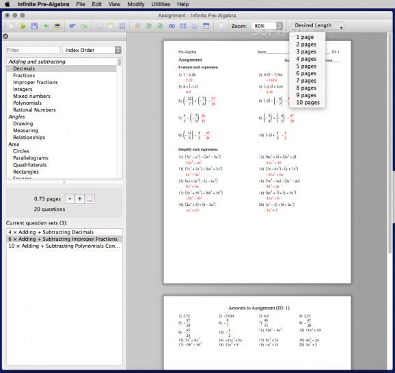 Infinite Pre-Algebra screenshot