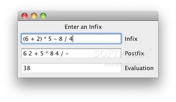 Infix to Postfix Converter screenshot
