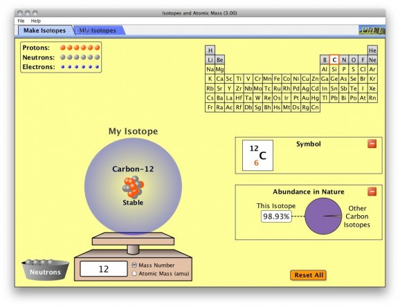 Isotopes and Atomic Mass screenshot