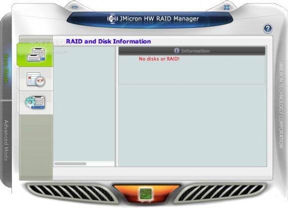 JMicron HW RAID Manager screenshot