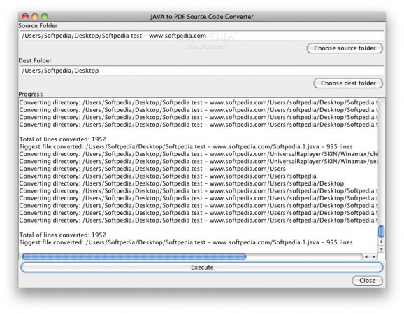 Java Source Code to PDF screenshot