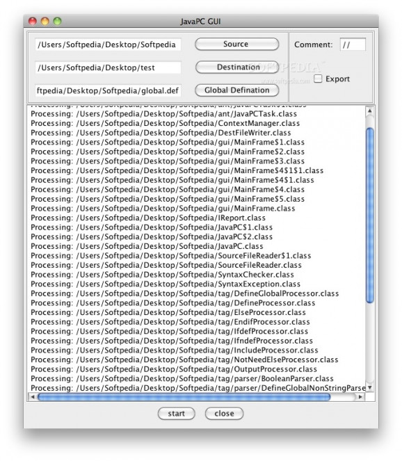 Preprocessor-Java screenshot
