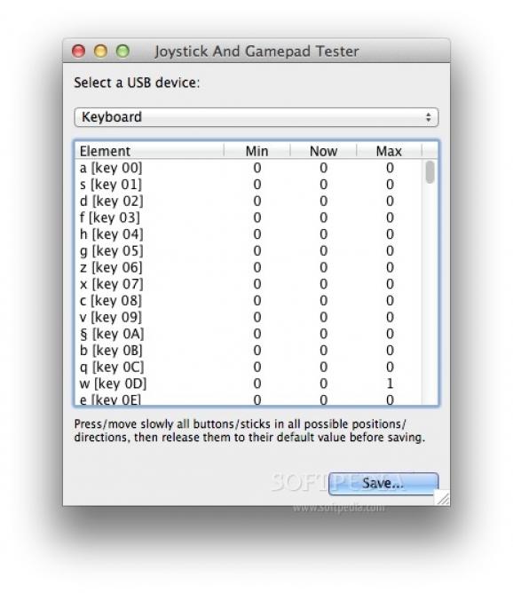 Joystick and Gamepad Tester screenshot