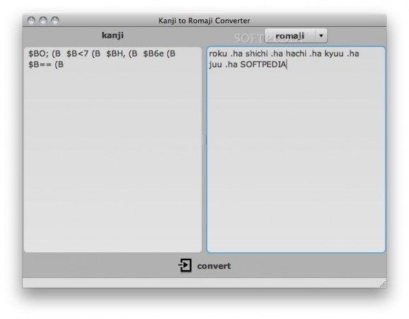 Kanji to Romaji Converter screenshot