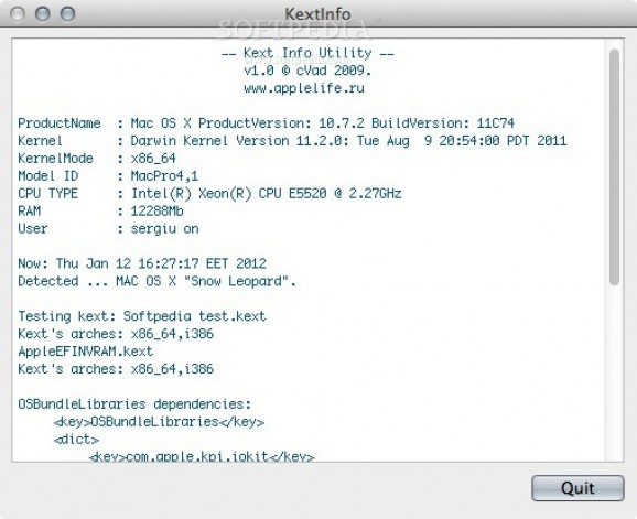 Kext Info Utility screenshot
