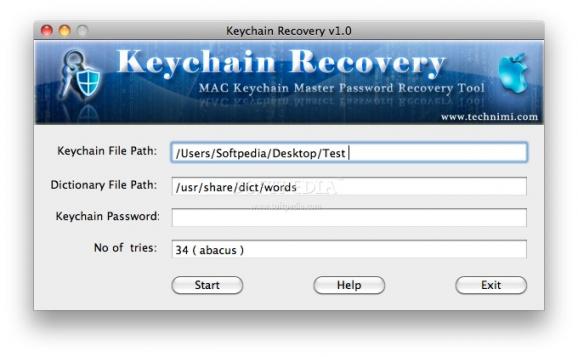 Keychain Recovery screenshot