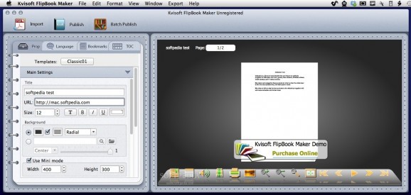 Kvisoft FlipBook Maker screenshot