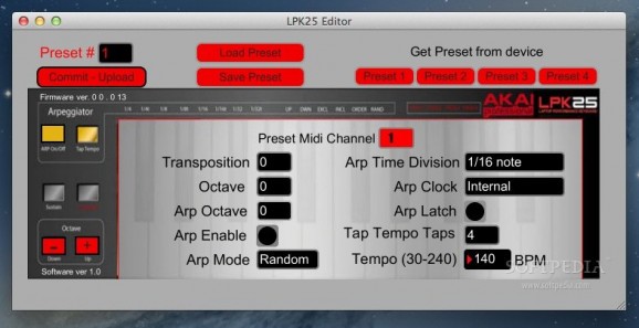 LPK25 Editor screenshot