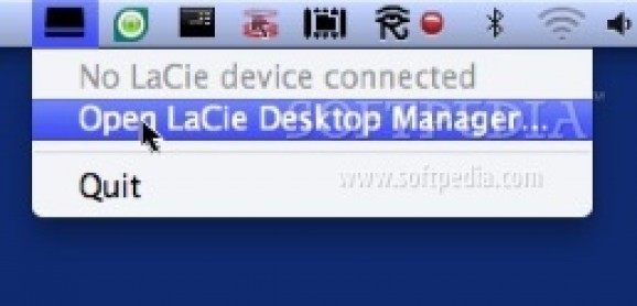 LaCie Desktop Manager screenshot