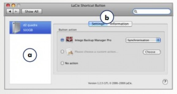 LaCie ShortCut Button screenshot
