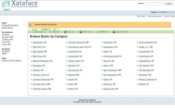 Librarian DB screenshot