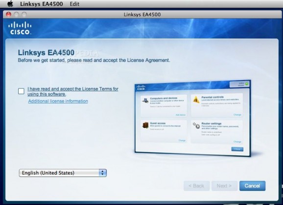 Linksys EA4500 screenshot