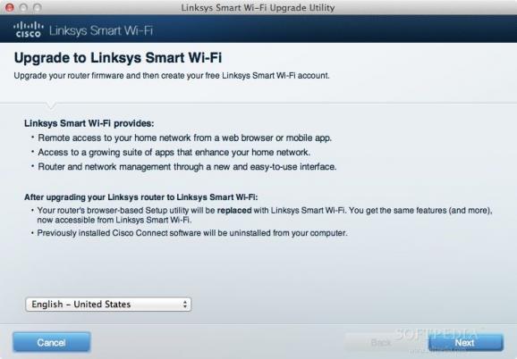 Linksys Smart Wi-Fi Upgrade Utility screenshot