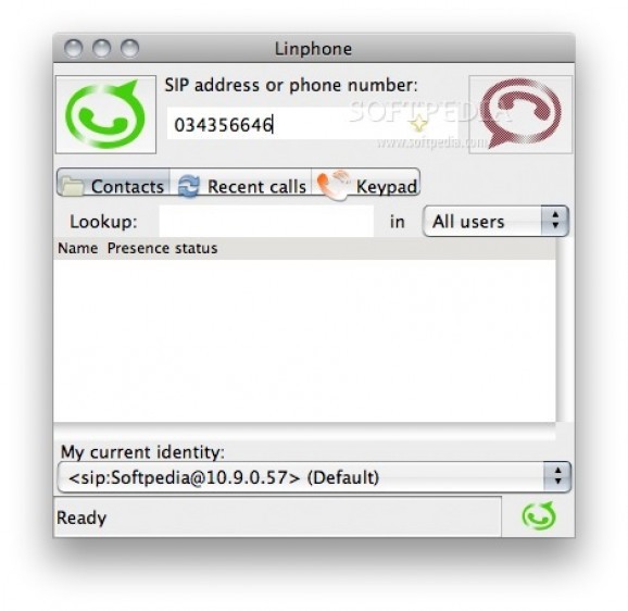 Linphone screenshot