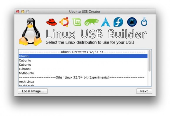 Linux USB Builder screenshot