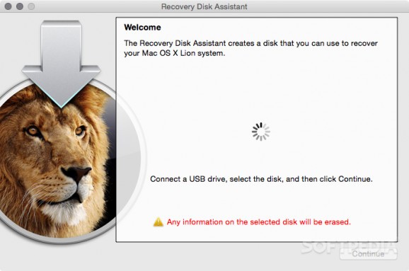 OS X Recovery Disk Assistant screenshot