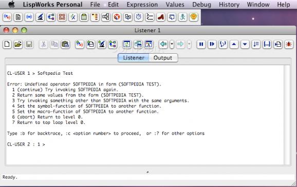 LispWorks Personal Edition screenshot