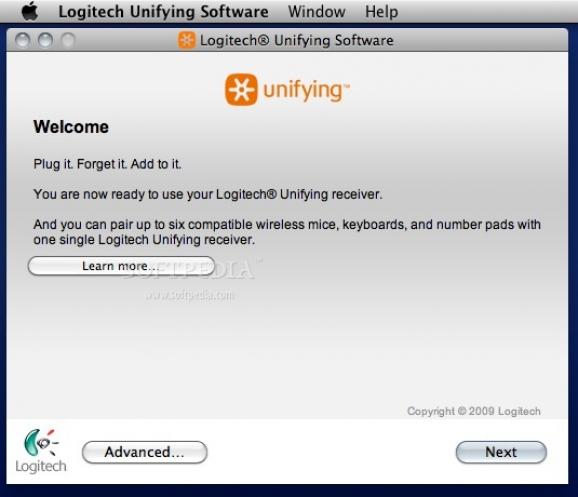Logitech Unifying Software screenshot