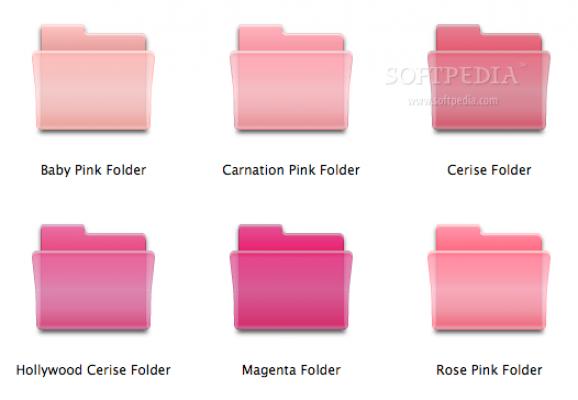 Luminous Pink Folder Icons screenshot