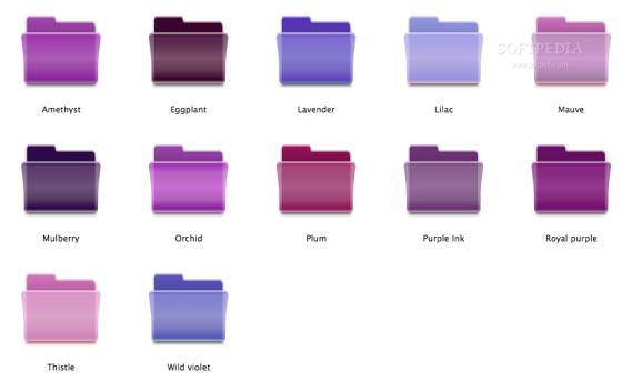 Luminous Purple Folder Icons screenshot