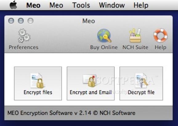 MEO File Encryption Software screenshot