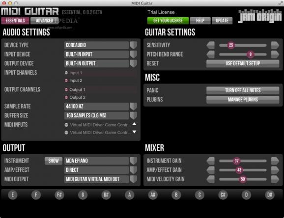 MIDI Guitar screenshot