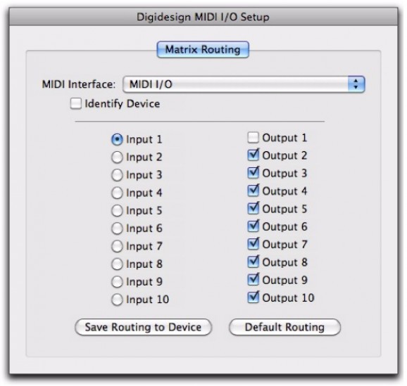 MIDI I/O Driver screenshot