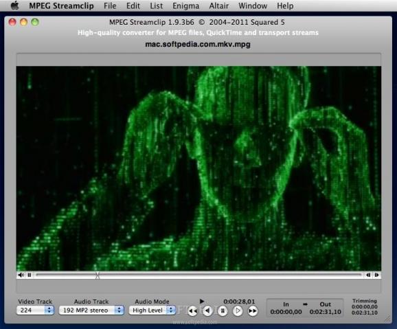 MPEG Streamclip screenshot