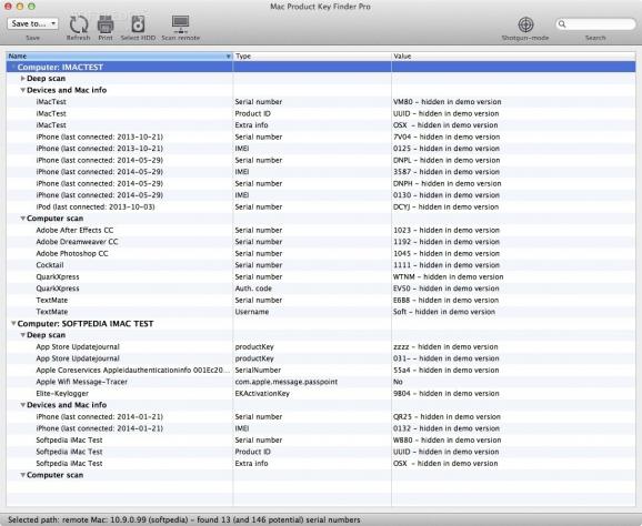 Mac Product Key Finder Pro screenshot