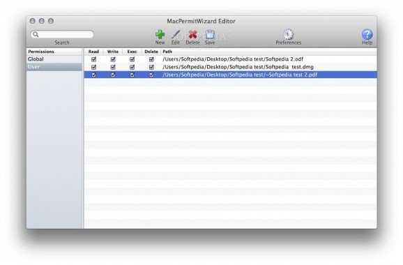 MacPermitWizard Editor screenshot