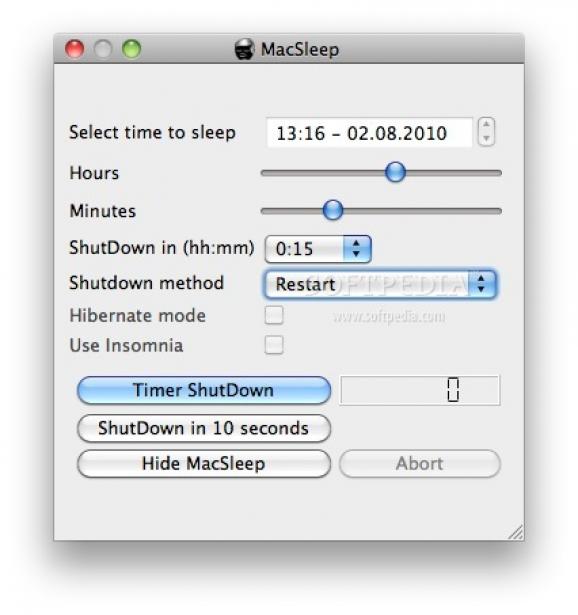 MacSleep screenshot