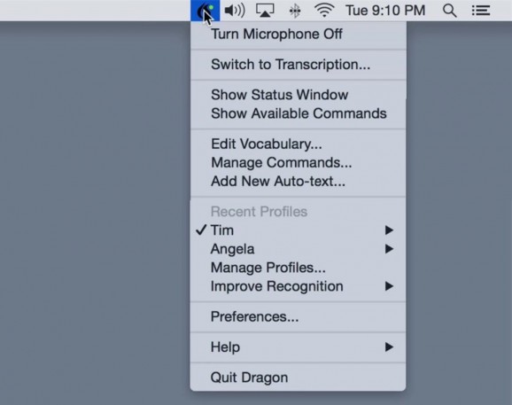 Dragon (formerly Dragon Dictate) screenshot