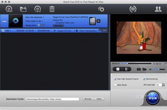 MacX Free DVD to iPad Ripper screenshot